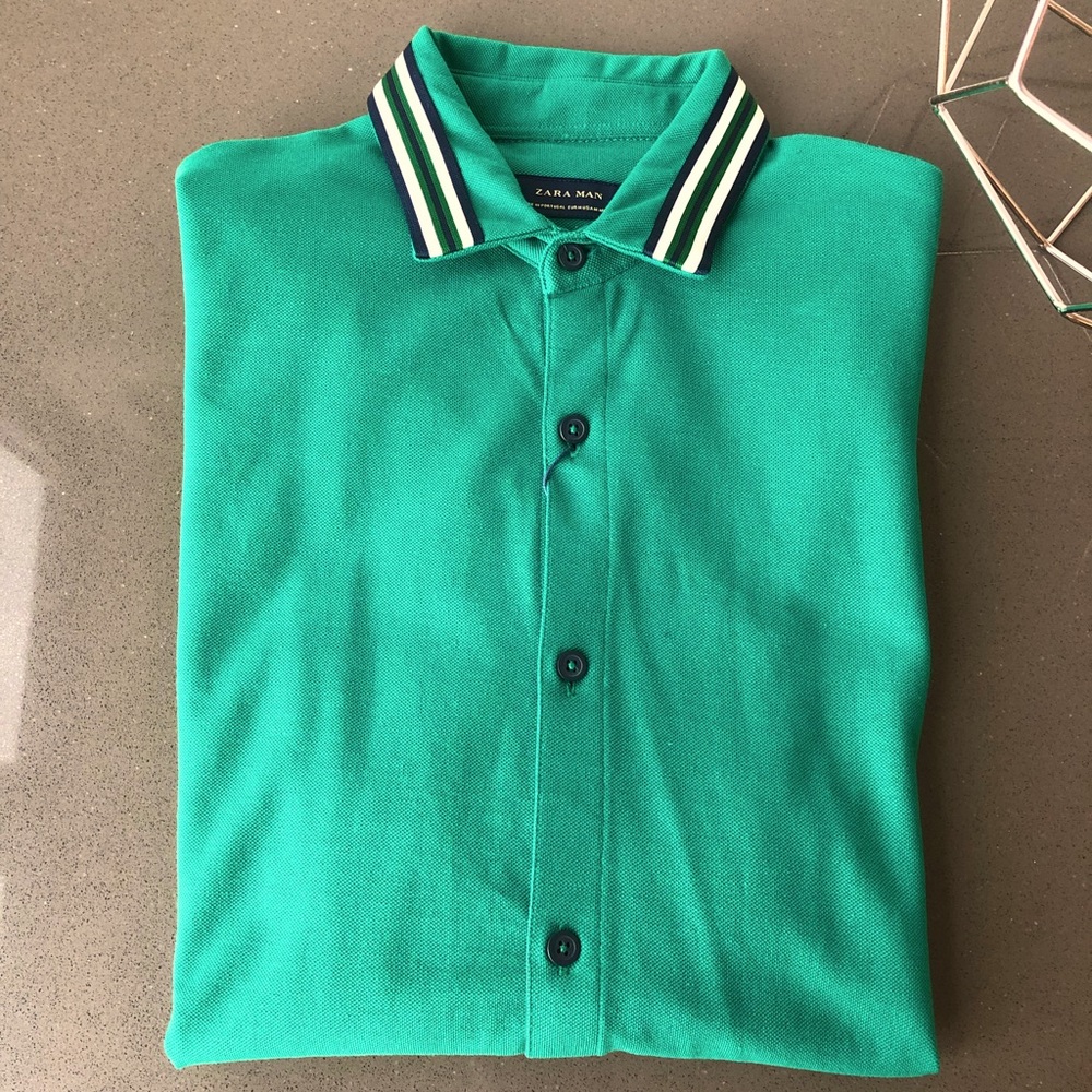 Poplin polo shirt